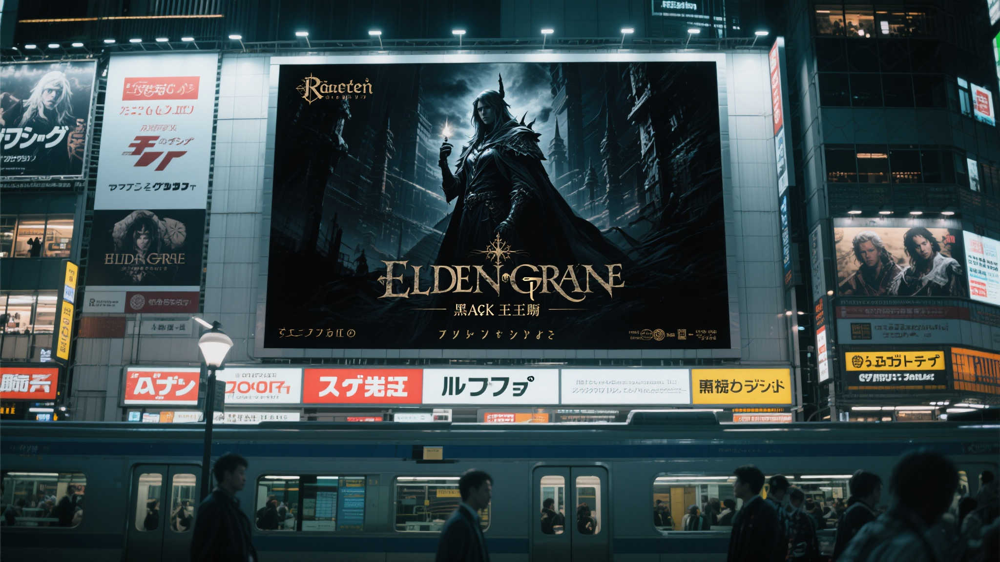 《艾尔登法环黑夜君临》下周震撼上线!涩谷大屏广告引爆期待 以过往案例来看,类似的大型户外广告曾多次